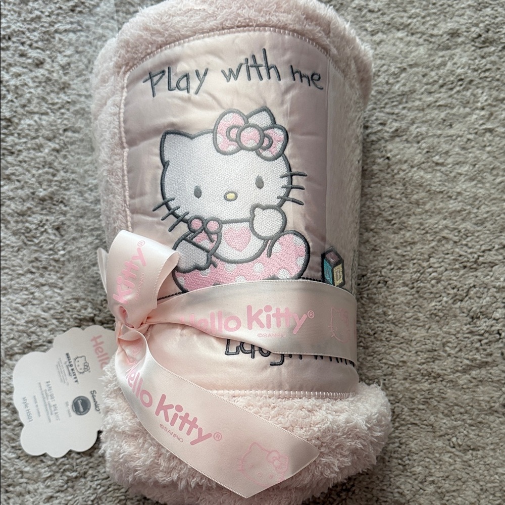 Barefoot Dreams Pink Hello Kitty Plush Throw Blanket